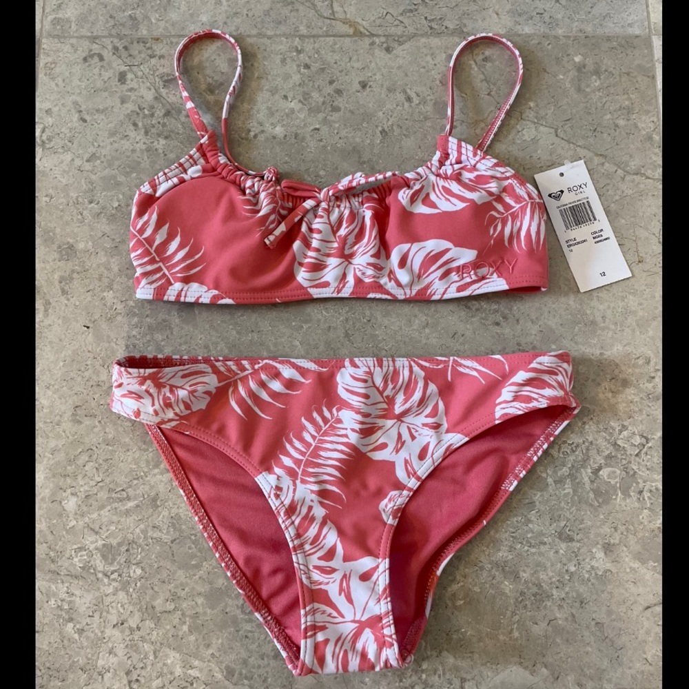 NWT Roxy Girls California Friends Bralette Bikini Set